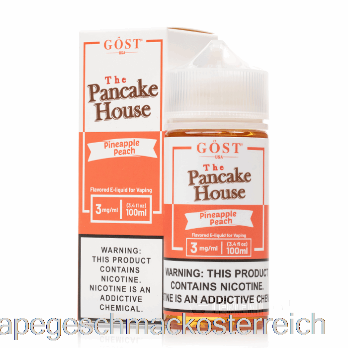 Ananas-Pfirsich – The Pancake House – Gost Vapor – 100 Ml, 3 Mg Vape-Geschmack